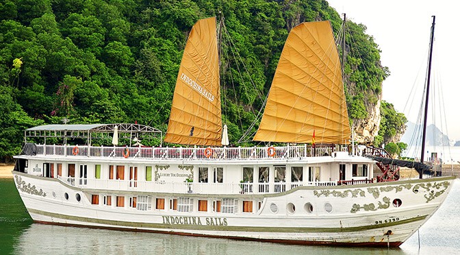Indochina Sails Junk Cruise on Halong Bay, Vietnam