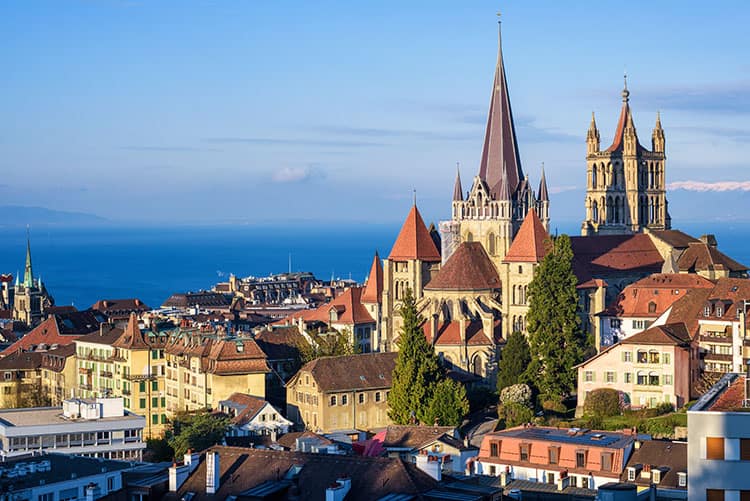 Lausanne in the summer
