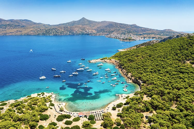Best Day Trips from Athens, Greece, Moni Island from the top
